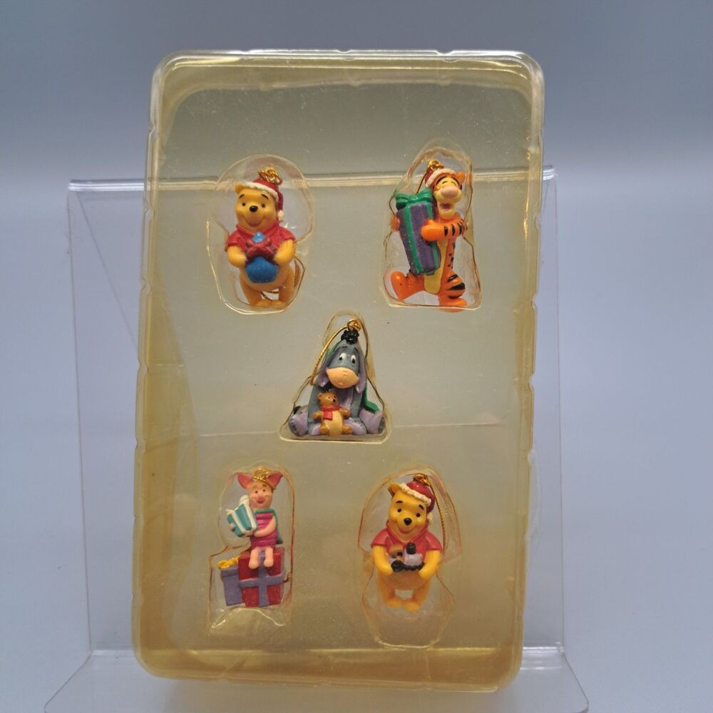 Disney Winnie The Pooh Miniature Christmas Ornaments Set Of 5